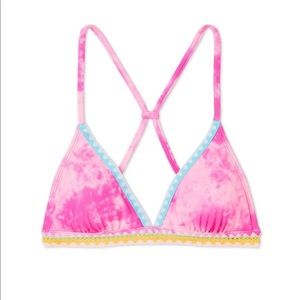 NWT Pink Tie Dye Xhilaration crochet bikini top